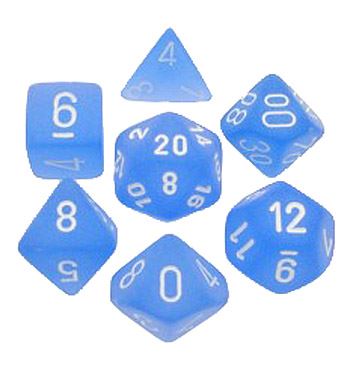 Frosted: Blue/White 7-Die Set