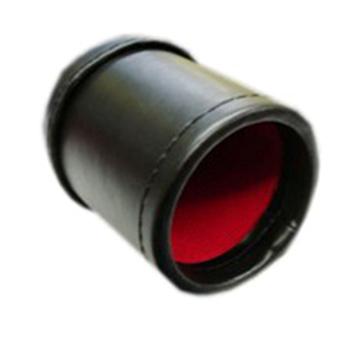 Black Vinyl Dice Cup (Red Lined)