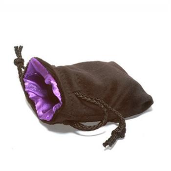 Small Black/Purple Koplow Velvet Bag