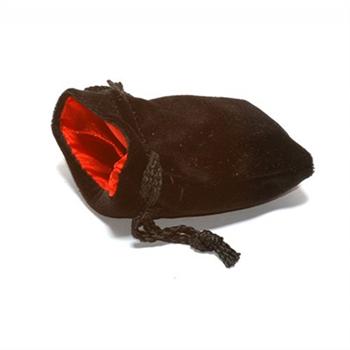 Small Black/Red Koplow Velvet Bag