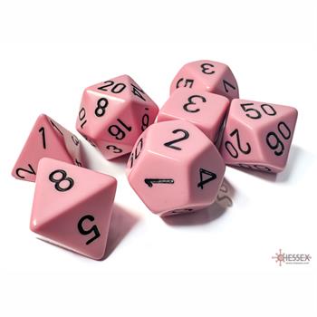 Pastel Opaque Pink/Black Poly 7 Die Set