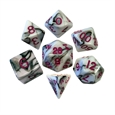 Marble Dice with Purple Numbers (7)