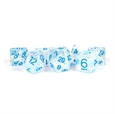 Flash Dice: Clear -  16mm Resin Poly Dice Set