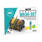 Master Acrylic Wash Set - Full Range (18)