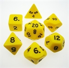 Opaque Yellow/Black Poly 7 Die Set