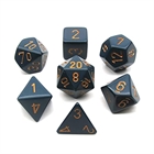 Opaque Dusty Blue/ Copper Poly 7 Die Set