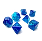 Gemini: Blue-Blue/Light Blue Luminary 7-Die Set