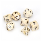 Marble: Ivory/Black 7-Die Set