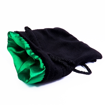 Large Black/Green Koplow Velvet Bag