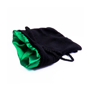 Small Black/Green Koplow Velvet Bag