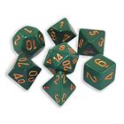 Opaque Dusty Green / Gold Poly 7 Die Set