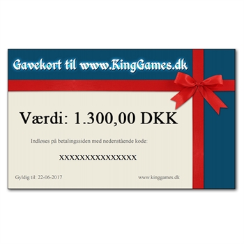 Gavekort 1.300,- DKK