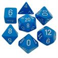 Opaque Light Blue/White Poly 7 Die Set