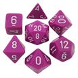 Opaque Light Purple/White Poly 7 Die Set