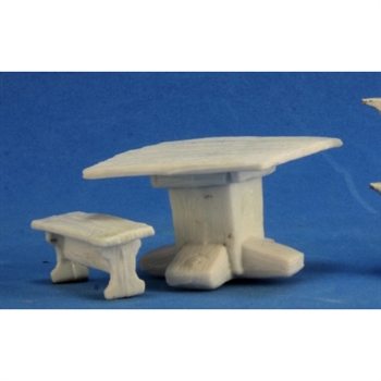 Table and Benches (Bones)