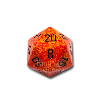 Large D20 - Speckled Fire