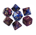 Gemini: Blue-Purple/Gold 7-Die Set