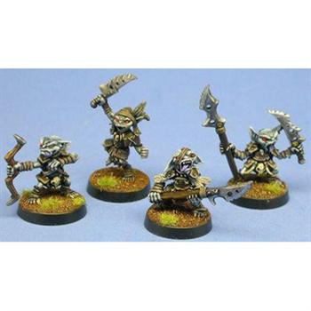 4 x goblin warrior-pathfinder reaper miniature rpg rpg goblin warriors 60006 