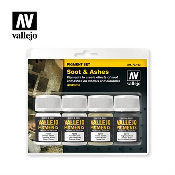 Vallejo Pigments Set: Soot & Ashes