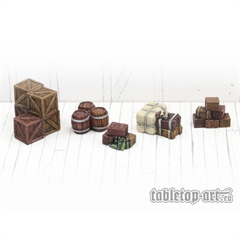 Stacked Boxes and Barrels - Set 1 (5)