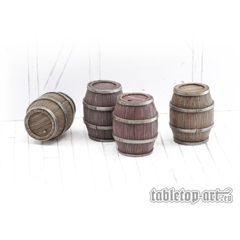 Wooden Barrels Set 3 - Big Barrels (4)